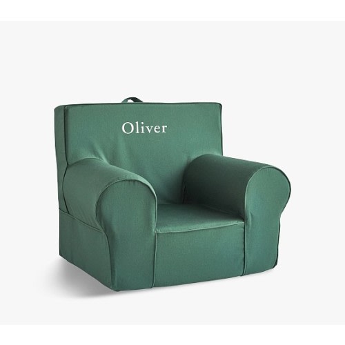 Kids Anywhere Chair®, Forest Green Twill Slipcover Only | Pottery Barn Kids