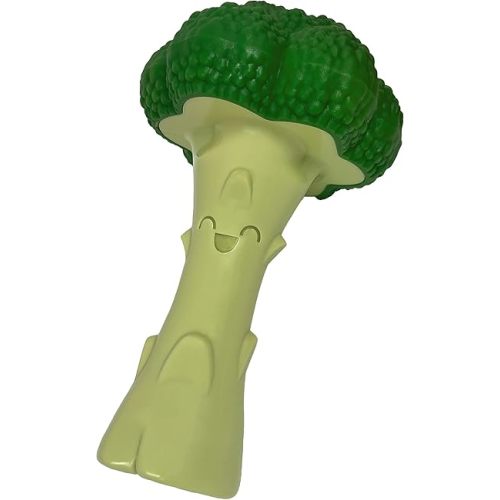 Nylabone Broccoli Power Chew Toy for Dogs, Dog Toys for Aggressive Chewers, Bacon & Cheese Flavor, Large Dogs - Up to 50 lbs, 1 Count