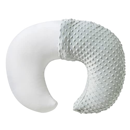 Nursing Pillow and Positioner with Cover for Breastfeeding and Bottle Feeding, Propping Baby, Tummy Time, Baby Sitting Support, Awake-Time Support (Sea Foam, 22" x 17.7" x 5.9")