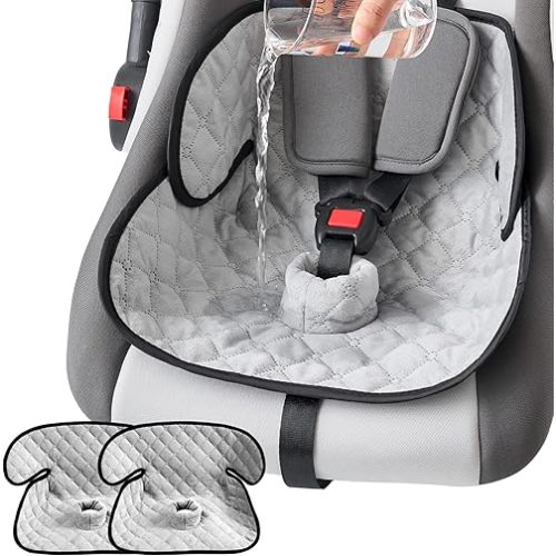MOMSYLA 2 Pack Waterproof Piddle Pads Carseat Potty Training Car Seat Protector Waterproof Car Seat Liner Cover to Prevent Pee