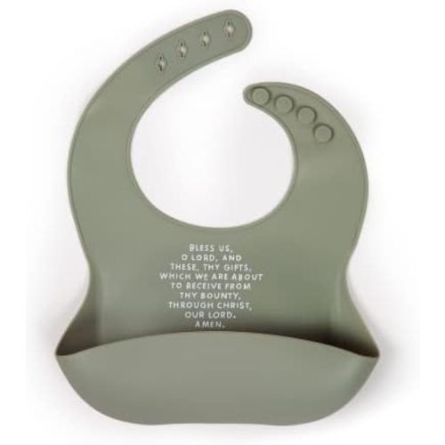 Be A Heart Adjustable Waterproof Bib, Silicone Feeding Bib, Catholic Meal Prayer Bib