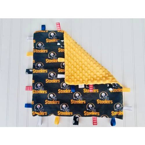 Pittsburgh Steelers Tag Blanket - Small Baby Blanket