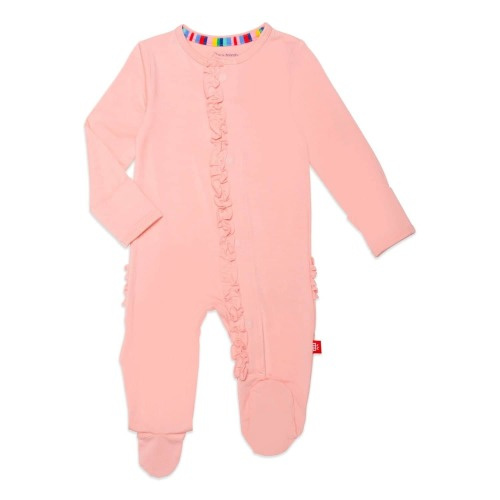 peach pop modal ruffle magnetic parent favorite footie