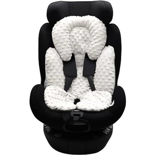 KAKIBLIN Infant Car Seat Insert, Baby Carseat Head & Body Support for Newborn, 2-in-1 Reversible Baby Car Seat Cushion, Soft Stroller Cushion Insert for Baby Car Seats, Bouncer, Strollers, Swing