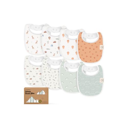8-Pack Baby Drool Bibs