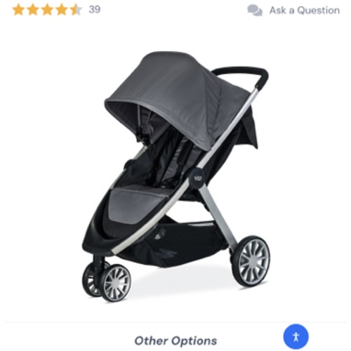 Britax B-Lively Stroller - Dove