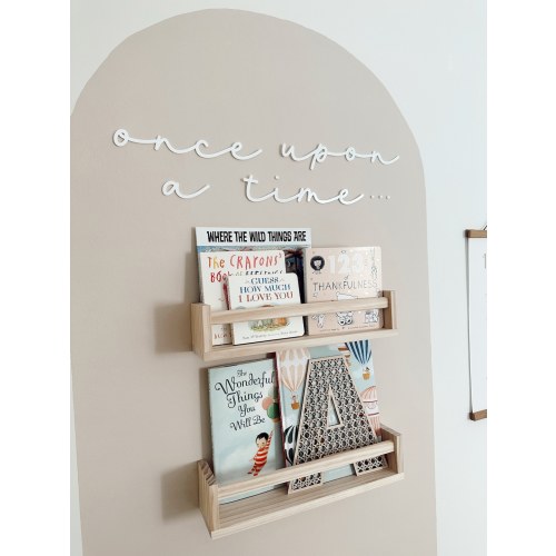 Script Once Upon a Time Acrylic Nursery Wall Decor