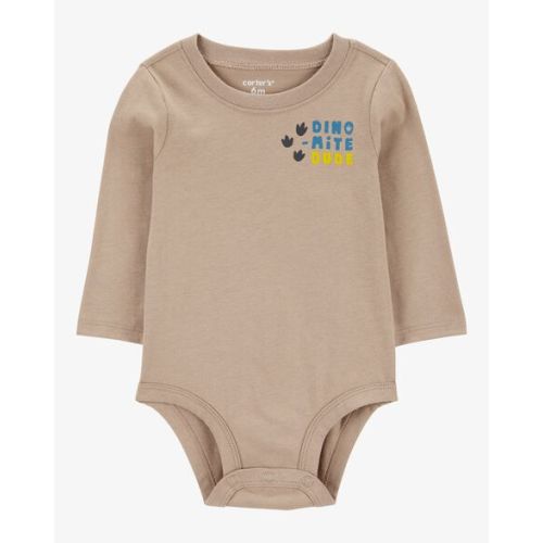 Baby Dino-Mite Dude Dinosaur Long-Sleeve Bodysuit - Carter's | Carter's
