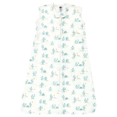 Hudson Baby Unisex Baby Cotton Sleeveless Wearable Sleeping Bag, Sack, Blanket, Desert Cactus, 6-12 Months