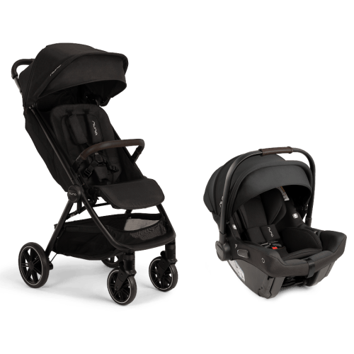 Nuna TRVL LX + PIPA urbn Baseless Infant Car Seat Travel System - Caviar / Chocolate