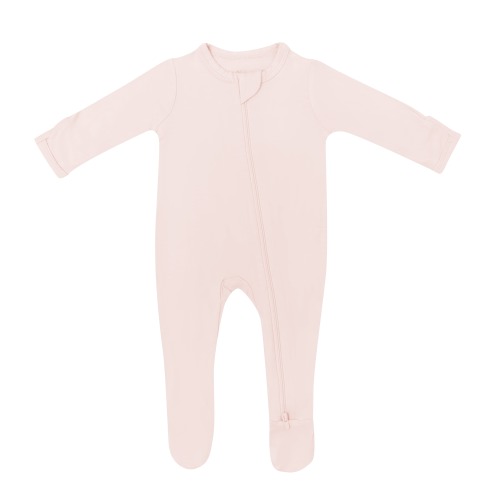 Zippered Footie 6-12 Months in Blush | Baby Footie Pajamas | Kyte Baby