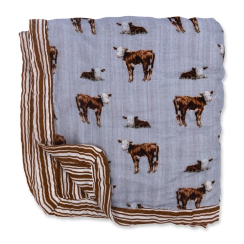 Hereford & Rust Stripe Bamboo Muslin Blanket – Cowkid Clothing Company