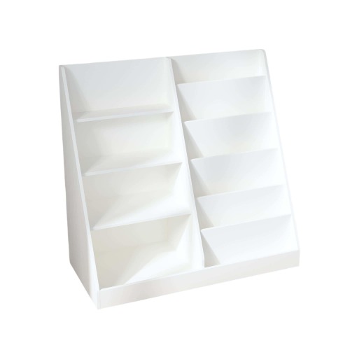 Multifunctional 4 Tier Wooden Kids Bookshelf with Display Stand