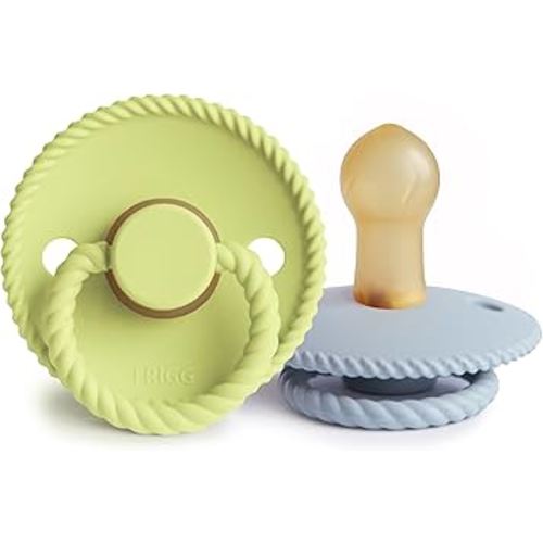 FRIGG Rope Pacifier - Tea/Powder Blue - Size 1