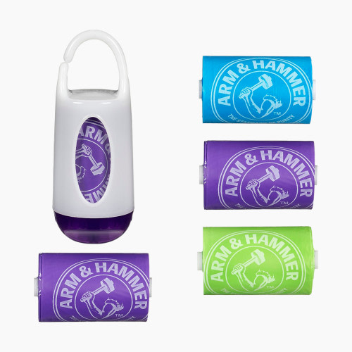 Munchkin Arm & Hammer Diaper Bag Dispenser & Bags - Colors May Vary - 8 Bag Refills
