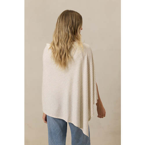 Cream Houndstooth Nursing Cover