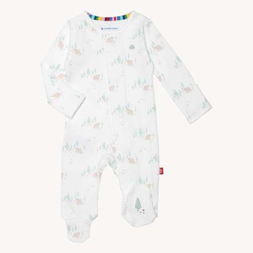 babe in the woods organic cotton magnetic parents favorite footie – Magnetic Me