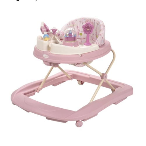 Disney Baby Walker with Wheels, Pink Baby Walkers and Activity Center for Infants
