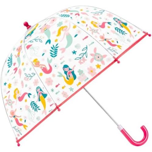 Stephen Joseph, Clear Color Changing Bubble Umbrella, Toddler Bubble Umbrella with Dome Canopy, Kids Wind and Rain Protection Umbrella