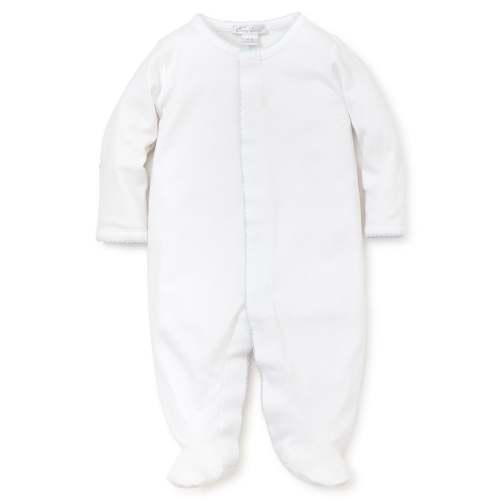 White/Blue Kissy Basics Footie NEW