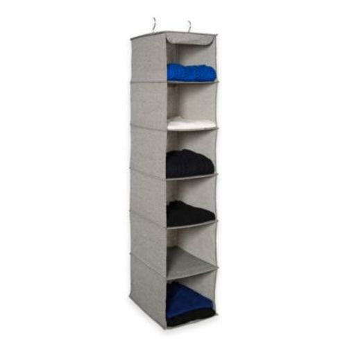 ORG Arrow Weave 6-Shelf Sweater Organizer in Grey - GREY - 6 SHELF