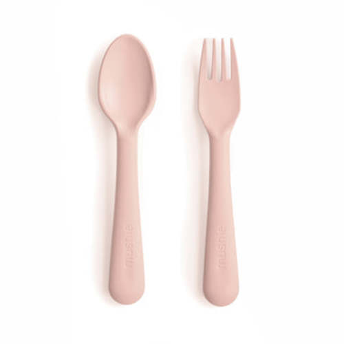 Mushie Baby Dinnerware Fork and Spoon Set