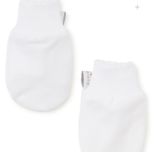 White Kissy Basics Mittens