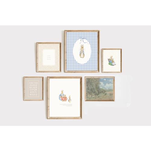 Beatrix Potter Gallery Wall Art Prints | Vintage | Classic Illustrations | Nursery Set of 6 | Digital Download
