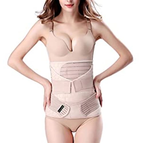Amazon.com: 3 in 1 Postpartum Support - Recovery Belly/waist/pelvis Belt Shapewear Slimming Girdle, Beige, One Size : Health & Household