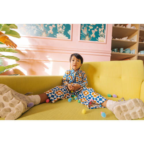 Printed Henley Romper – Young Days