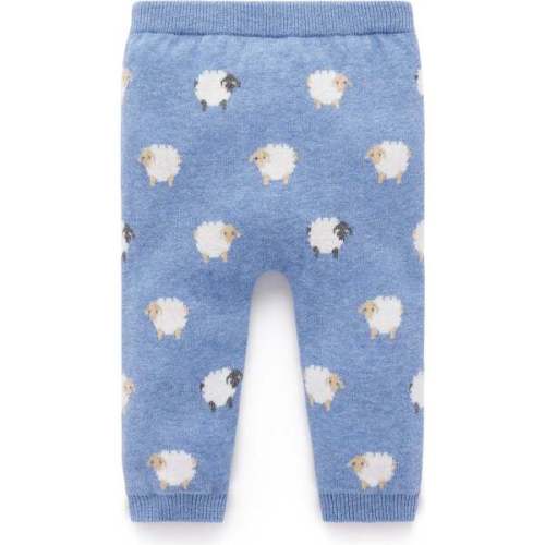 On The Farm Leggings Sheep Jacquard - Purebaby | Maisonette