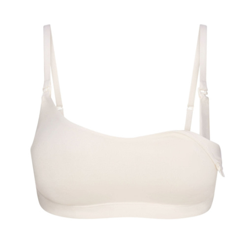COTTON JERSEY MATERNITY NURSING SCOOP BRALETTE | MARBLE