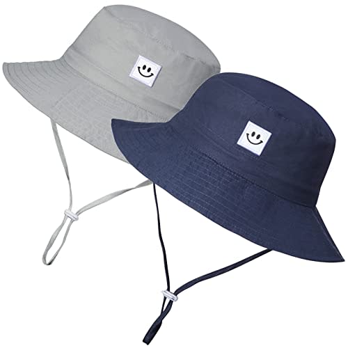 MaxNova Baby Sun Hat Smile Face UPF 50+ Toddler Bucket Hat for boys girls 0-7 Years