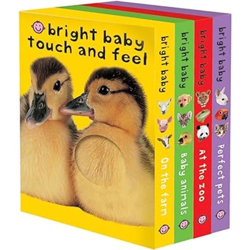 Bright Baby Touch & Feel Boxed Set: On the Farm, Baby Animals, At the Zoo and Perfect Pets (Bright Baby Touch and Feel)