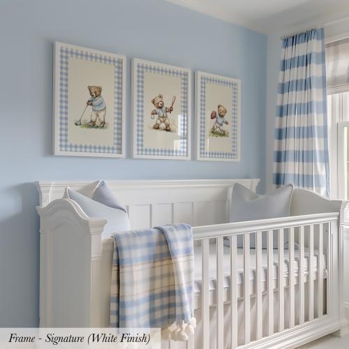 Boy's Vintage Sports Nursery Prints Set of 3 Teddy Bears ∙ 1953