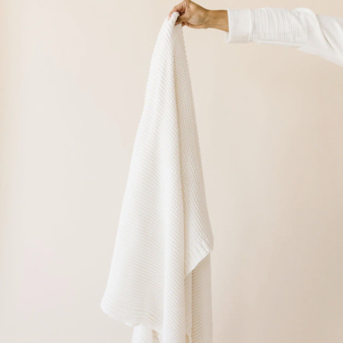 Chunky Knit Organic Throw Blanket - Ella Ivory