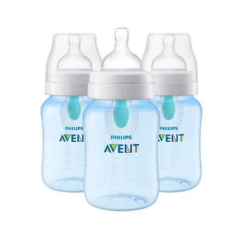 Philips Avent Anti-Colic Baby Bottle with AirFree Vent - Blue - 9oz/3pk