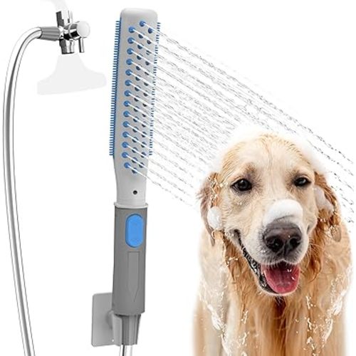 Shower Attachment, Washing Hose Attachment with Metal T-Diverter, 3 Spray Modes & One-Button ON/OFF Indoor and Outdoor Sprayer 8-Foot Hose