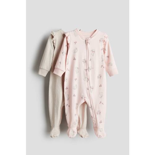 2-PACK ZIP-UP PAJAMA JUMPSUITS