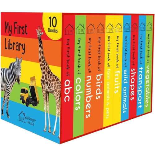 My First Library: Boxset of 10 Board Books for Kids