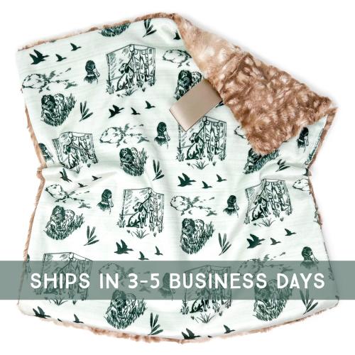 Lovey: Green Boykin Spaniel Toile. Gun Dog. Field Trial. Duck Hunting. Water Fowl. South Carolina. Hunting Baby Gift. Olive. Toile. PYO