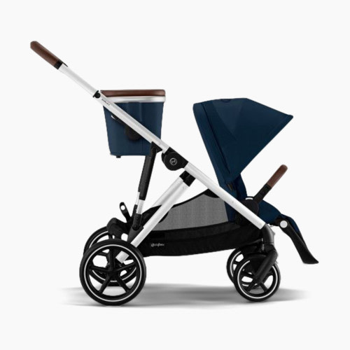 Cybex Gazelle S 2 Single to Double Stroller - Ocean Blue/Silver Frame