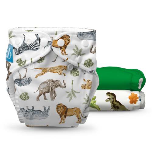 Reusable Cloth Diapers: One Size with Fleece (Pack of 3) - Wild Forest