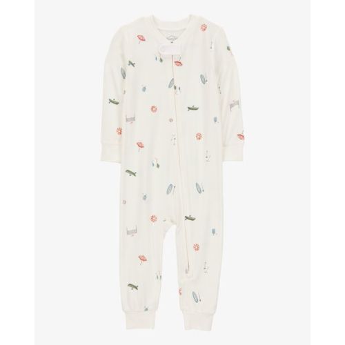 Baby Camp Print Zip-Up PurelySoft Footless 1-Piece Pajamas - Ivory - Carter's | Carter's