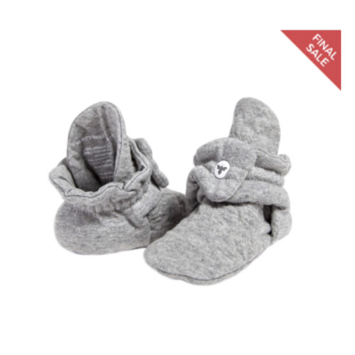 Quilted Bee Grey Organic Baby Booties | Burt's Bees Baby®