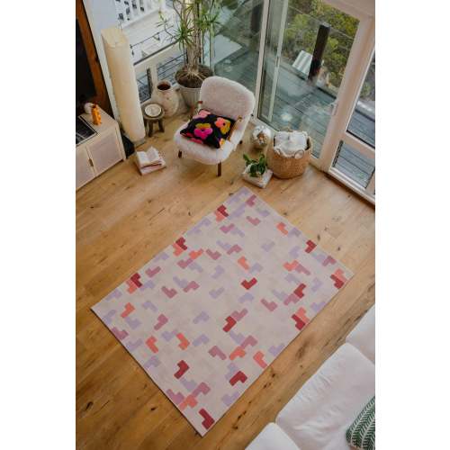 Modern Mosaic Pink Pastel Rug by Jonnie Li