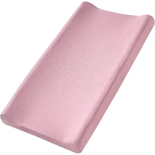 Changing Pad Cover for Baby Girls Boys, Neutral Fitted Muslin Cotton Diaper Changing Pad Sheets, Soft Brethable Changing Table Cover