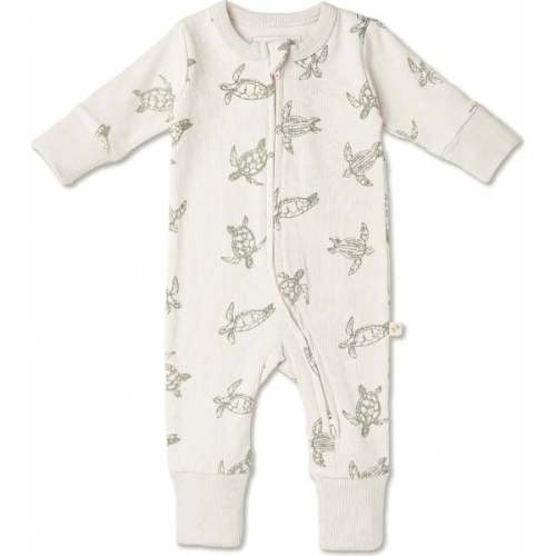 Organic 2-Way Zip Romper, Turtles - Makemake Organics | Maisonette