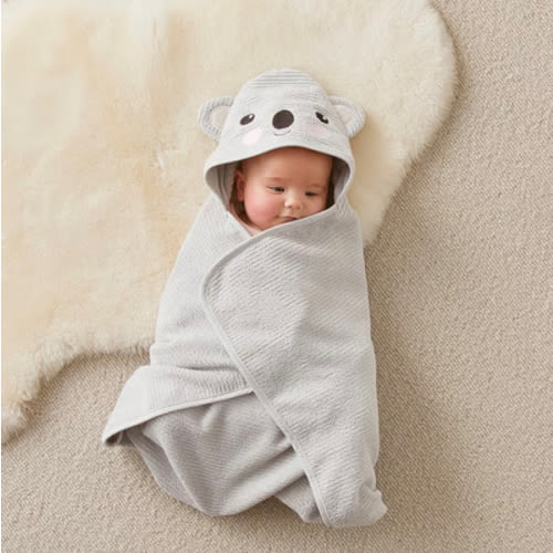 Adairs Baby - Baby Bath Time Koala Hooded Towel | Adairs