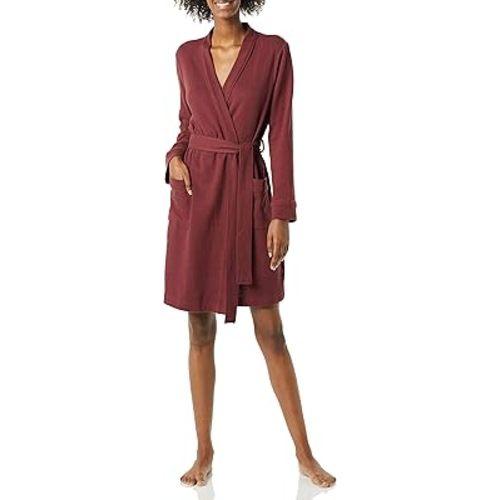 Amazon Essentials Women's Lightweight Waffle Mid-Length Robe (Available in Plus Size)